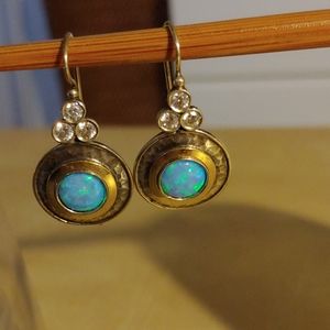Silver & Opal earrings